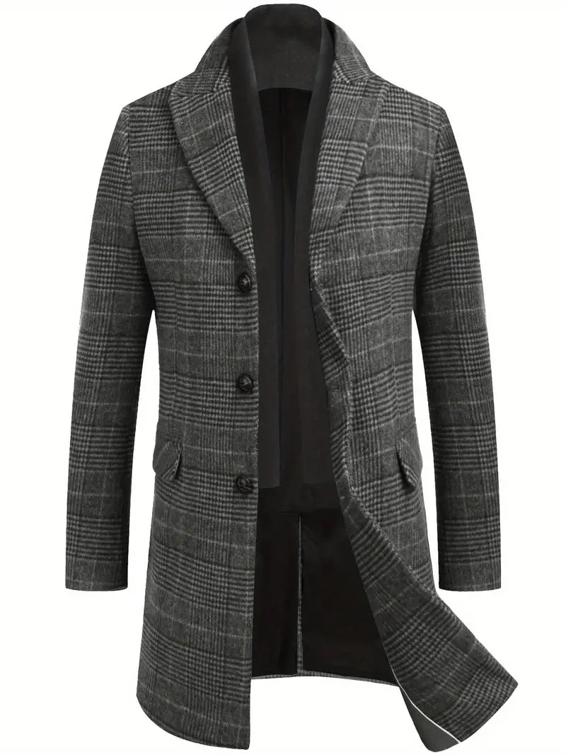 Edward | Men's Wool Coat with Detachable Collar