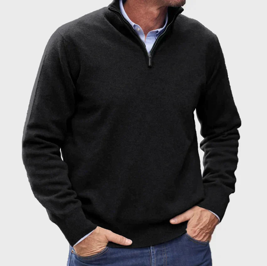 Frederico | Italian Cashmere Zip Sweater for Men