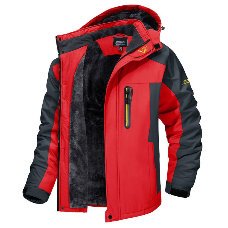 Felix - Long and Waterproof Winter Coat with Hood and Warm Lining