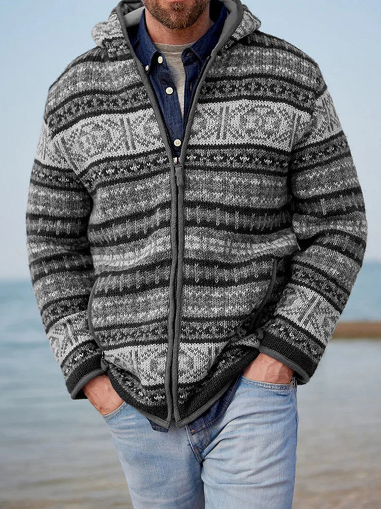 Bjorn - Casual Knitted Full-Zip Sweater