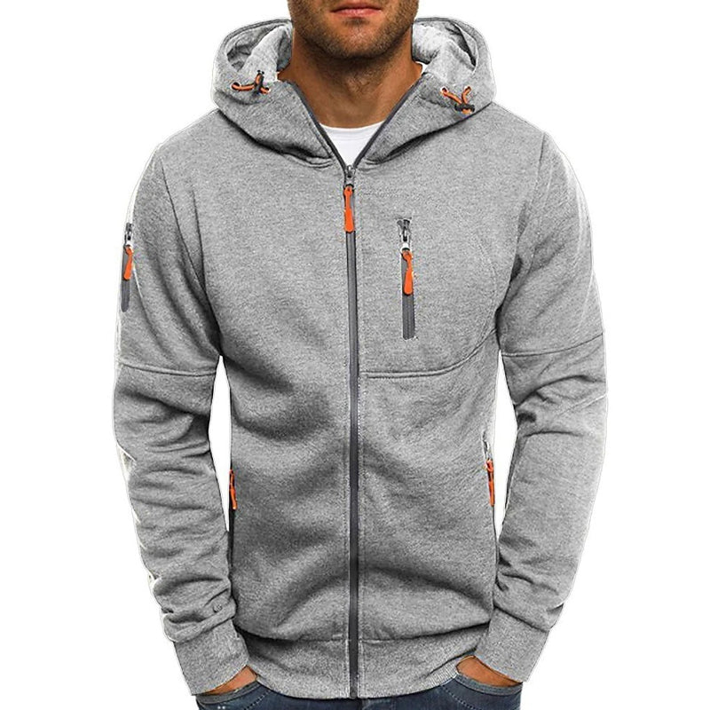 Levi - Men's Sweatshirt with Zip and Hood