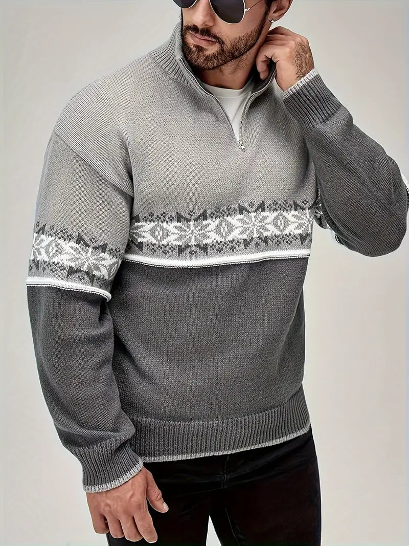 Hendrik - Oslo Nordic Zip Sweater