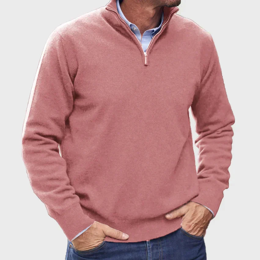 Frederico | Italian Cashmere Zip Sweater for Men