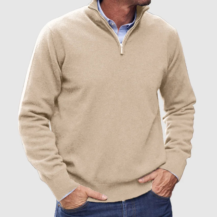 Frederico | Italian Cashmere Zip Sweater for Men