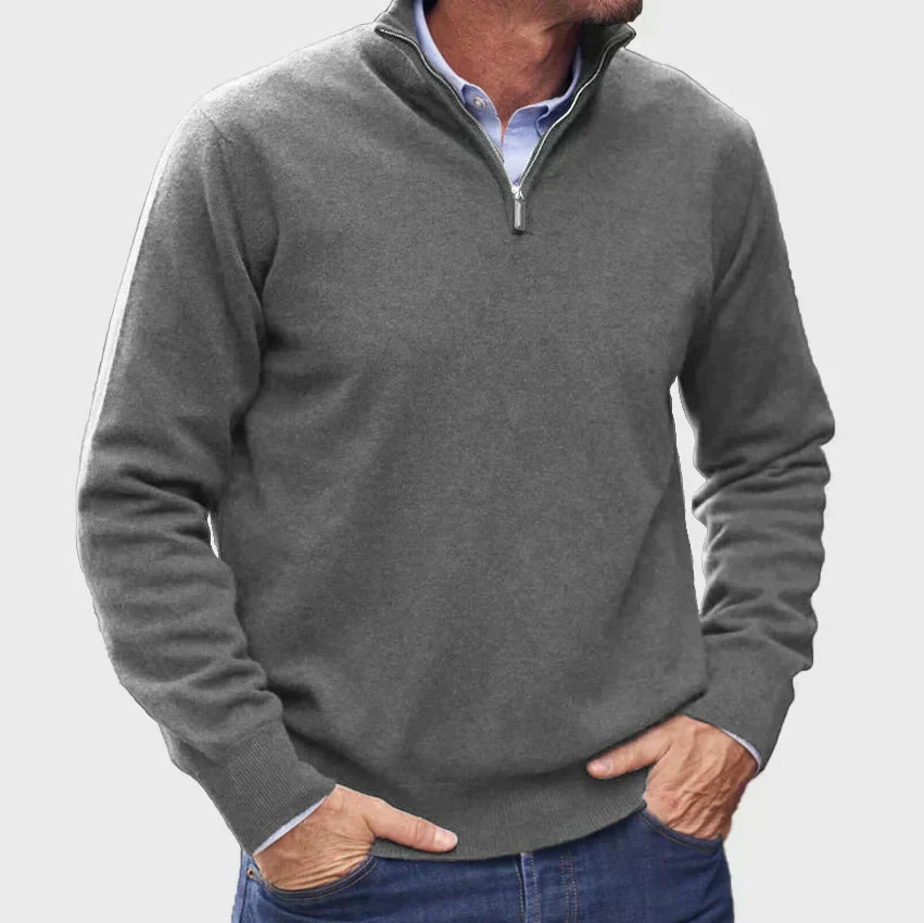 Frederico | Italian Cashmere Zip Sweater for Men