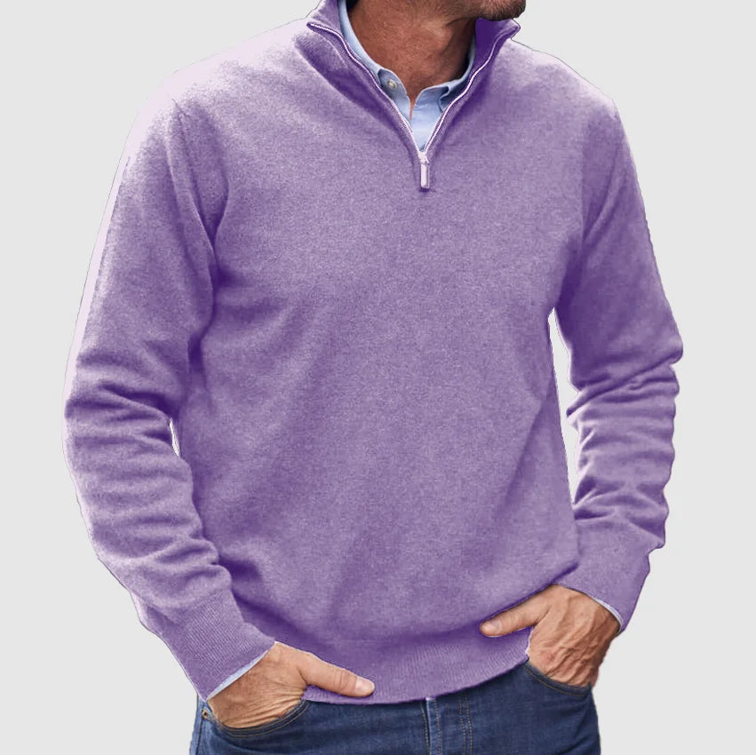 Frederico | Italian Cashmere Zip Sweater for Men