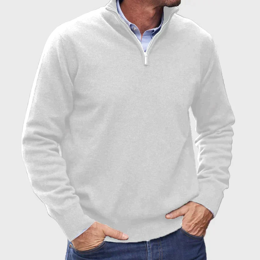 Frederico | Italian Cashmere Zip Sweater for Men