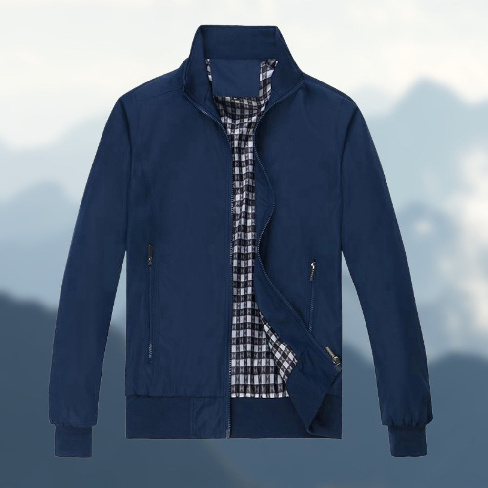 Lenno - Windbreaker with Stand-Up Collar for Men