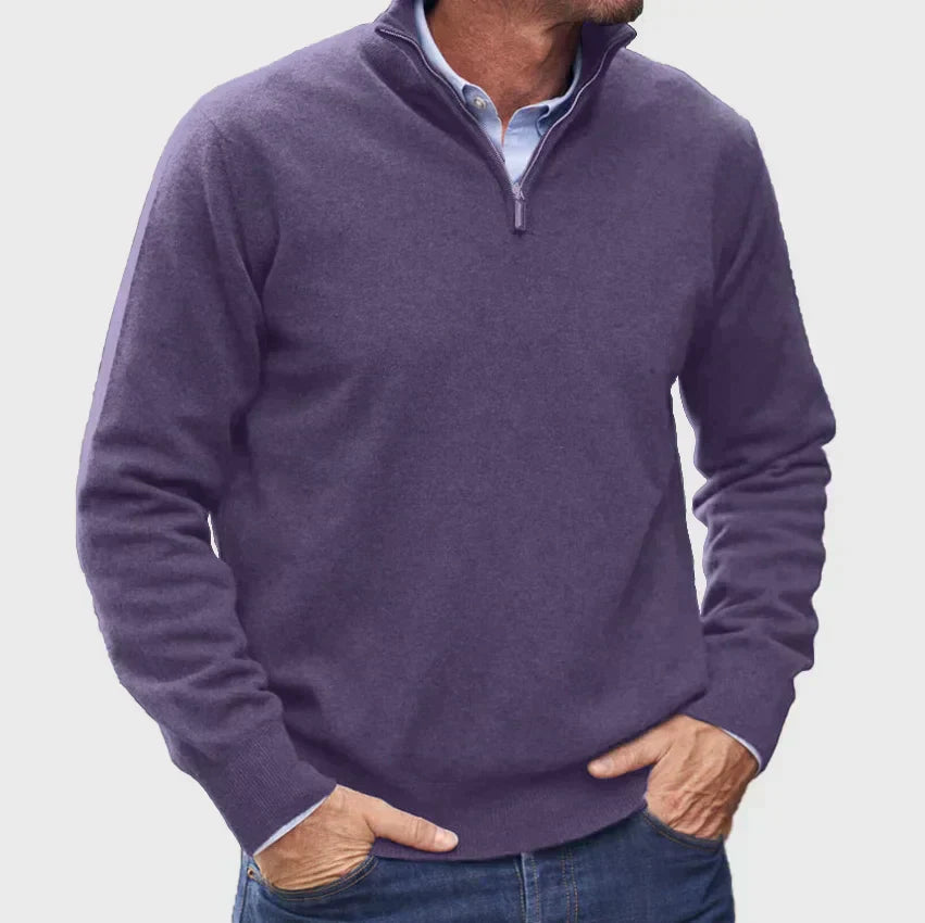 Frederico | Italian Cashmere Zip Sweater for Men