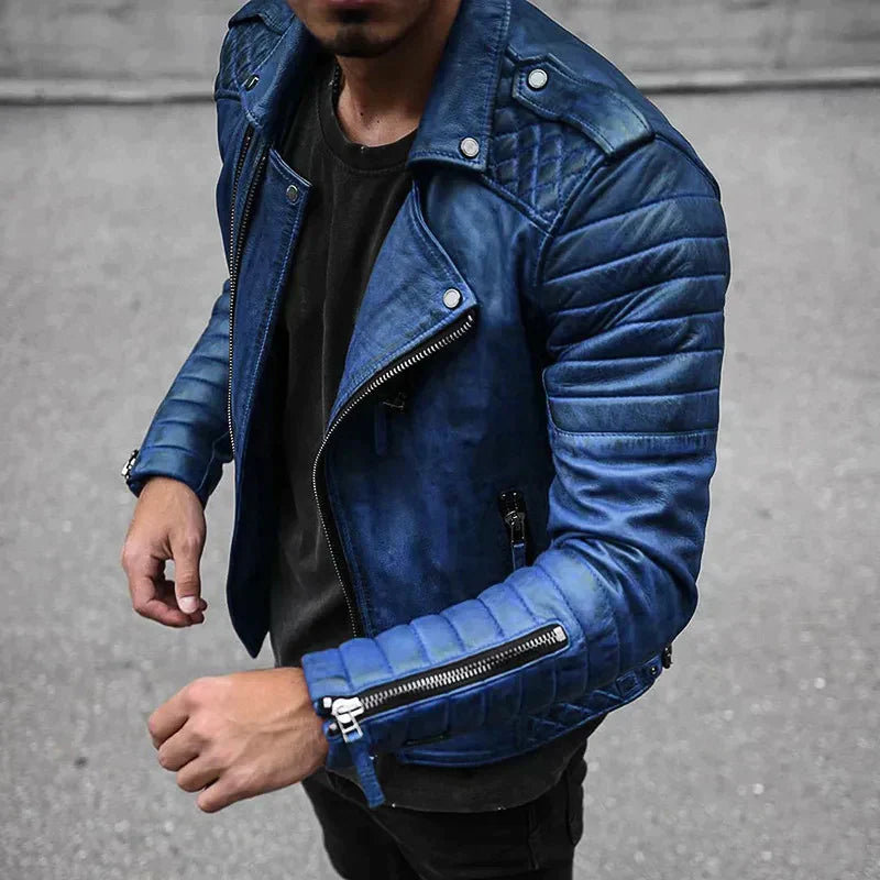 Taneli - Slim Leather Jacket for Men