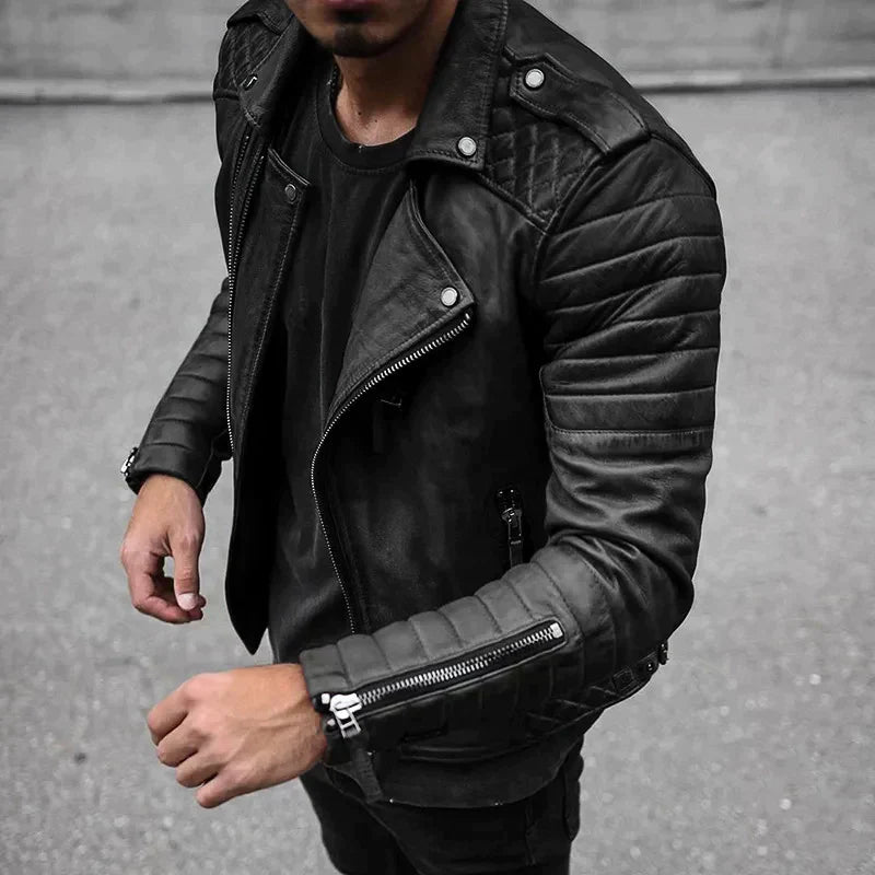 Taneli - Slim Leather Jacket for Men