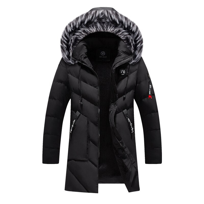 Gavin - Warm Men's Winter Coat with Fur Collar