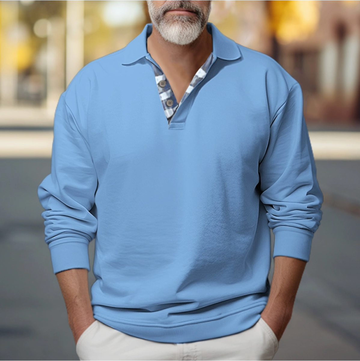 George - Stylish Long Sleeve Polo Sweater