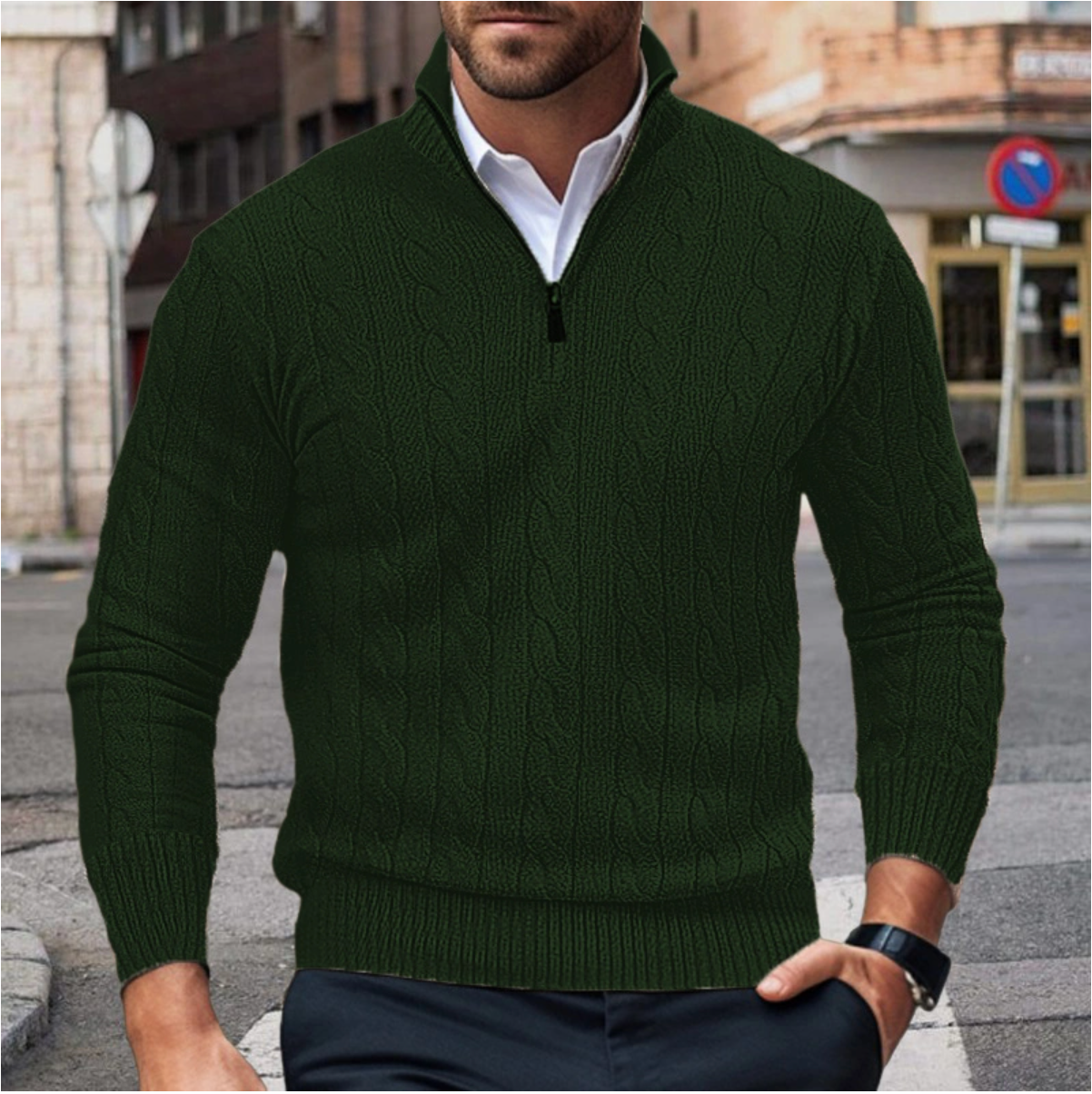 Albert - Stylish Men's Sweater with Zip