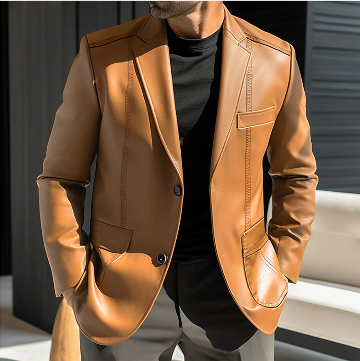 Franklin - Leather Men's Jacket