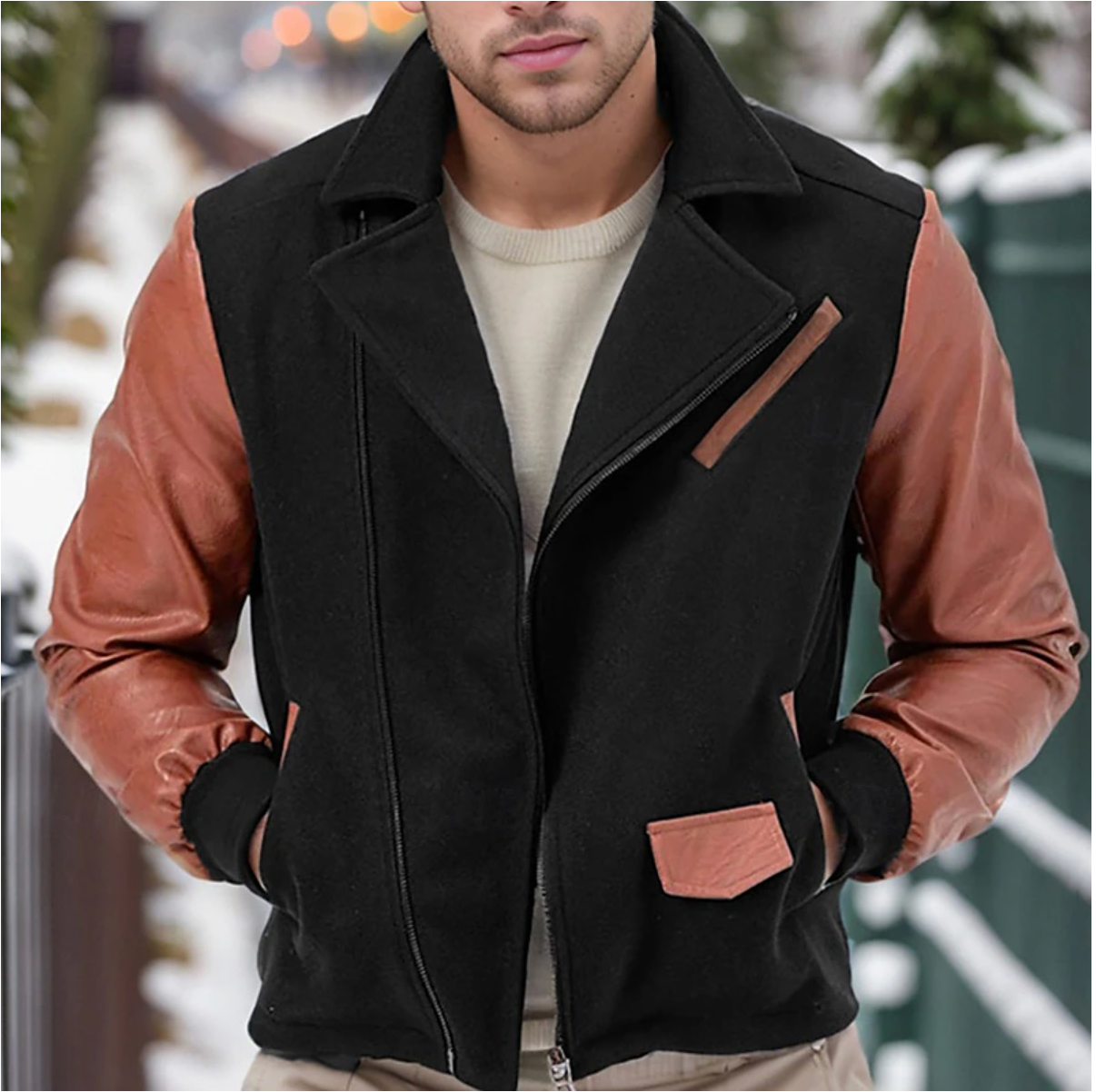 Jack - Leather Men's Winter Coat