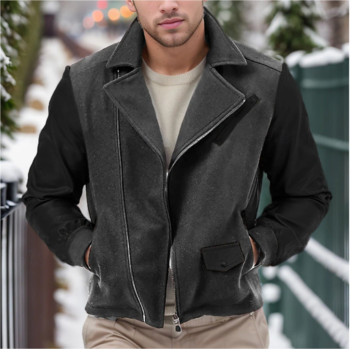 Jack - Leather Men's Winter Coat