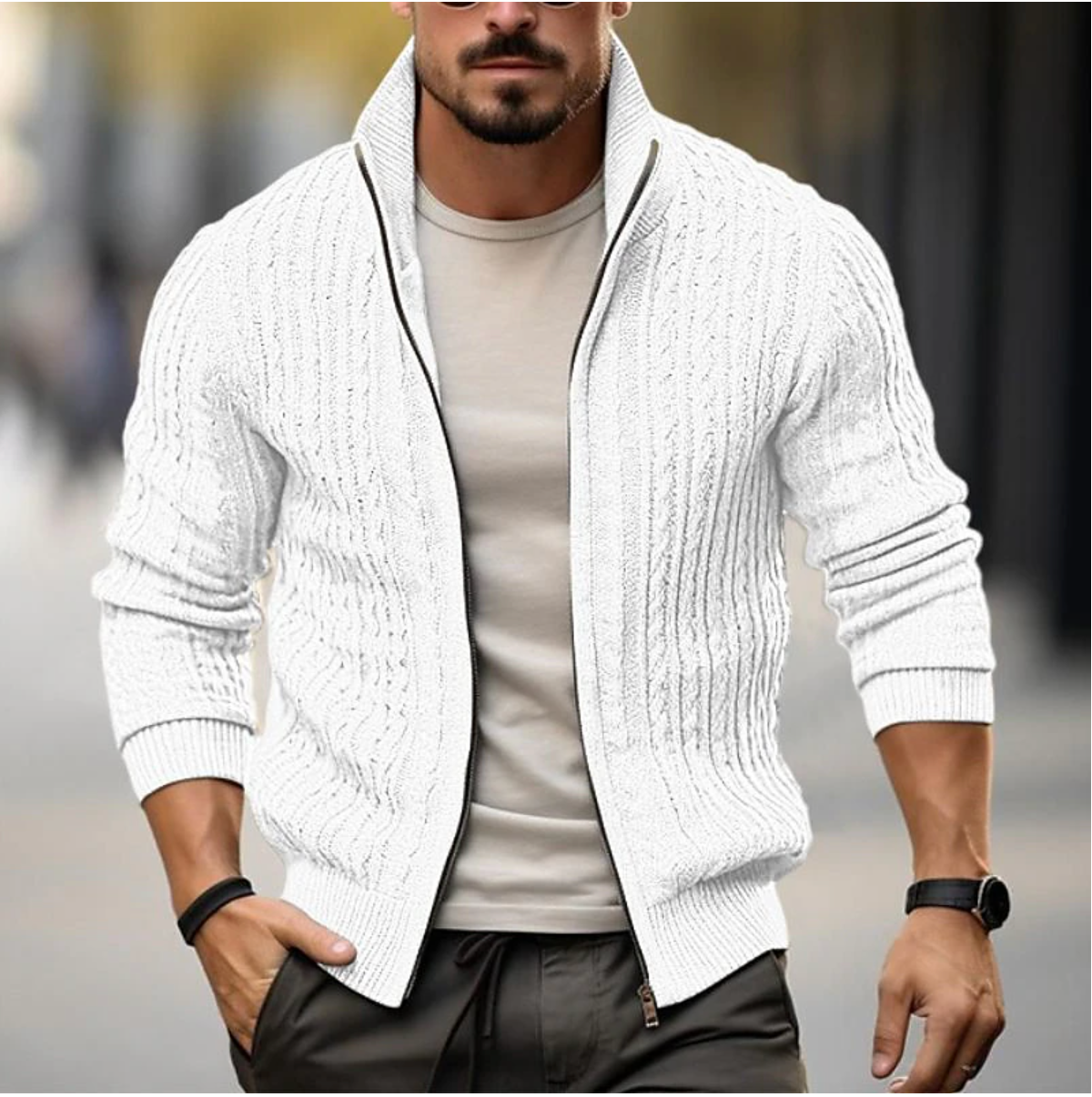 Dirk - Stylish Cardigan Sweater with Zipper