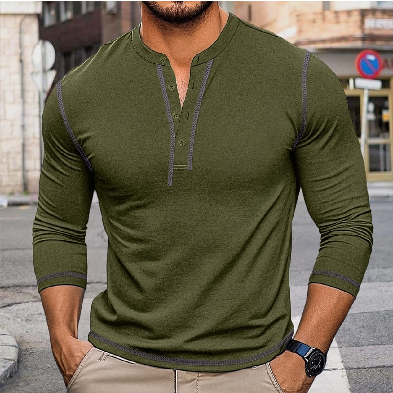 Alvin - Long Sleeve Shirt with Buttons