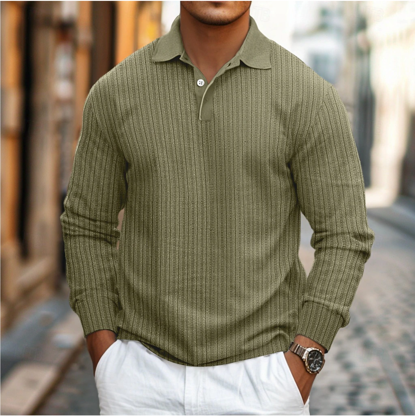 Dirk - Stylish Long-Sleeve Polo