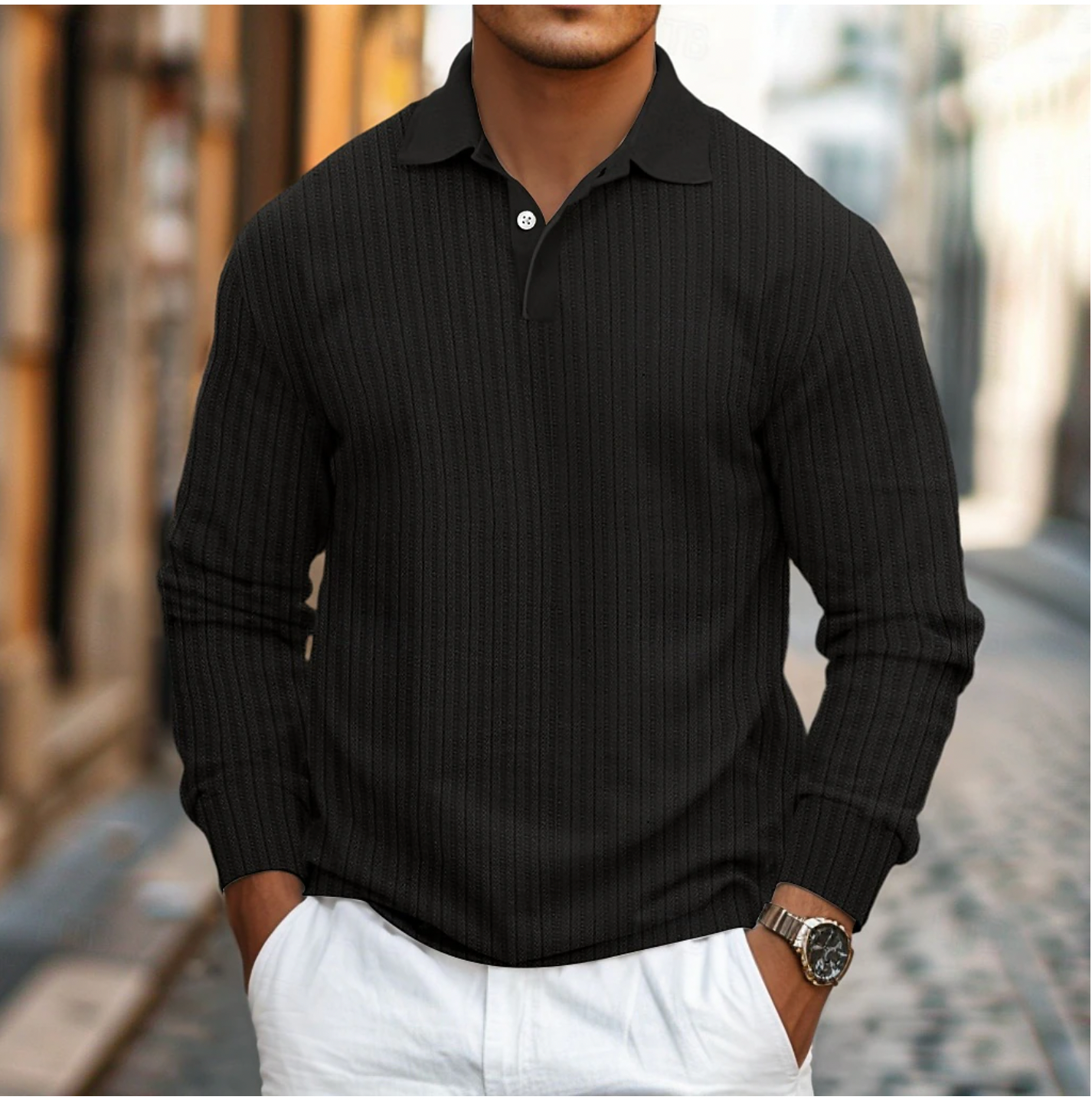 Dirk - Stylish Long-Sleeve Polo