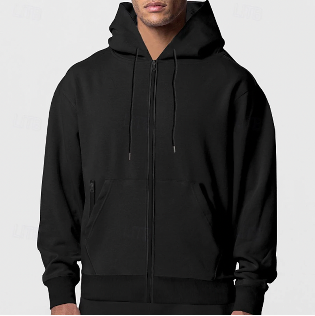 Barnaby - Casual Volledige Rits Fleece Hoodie