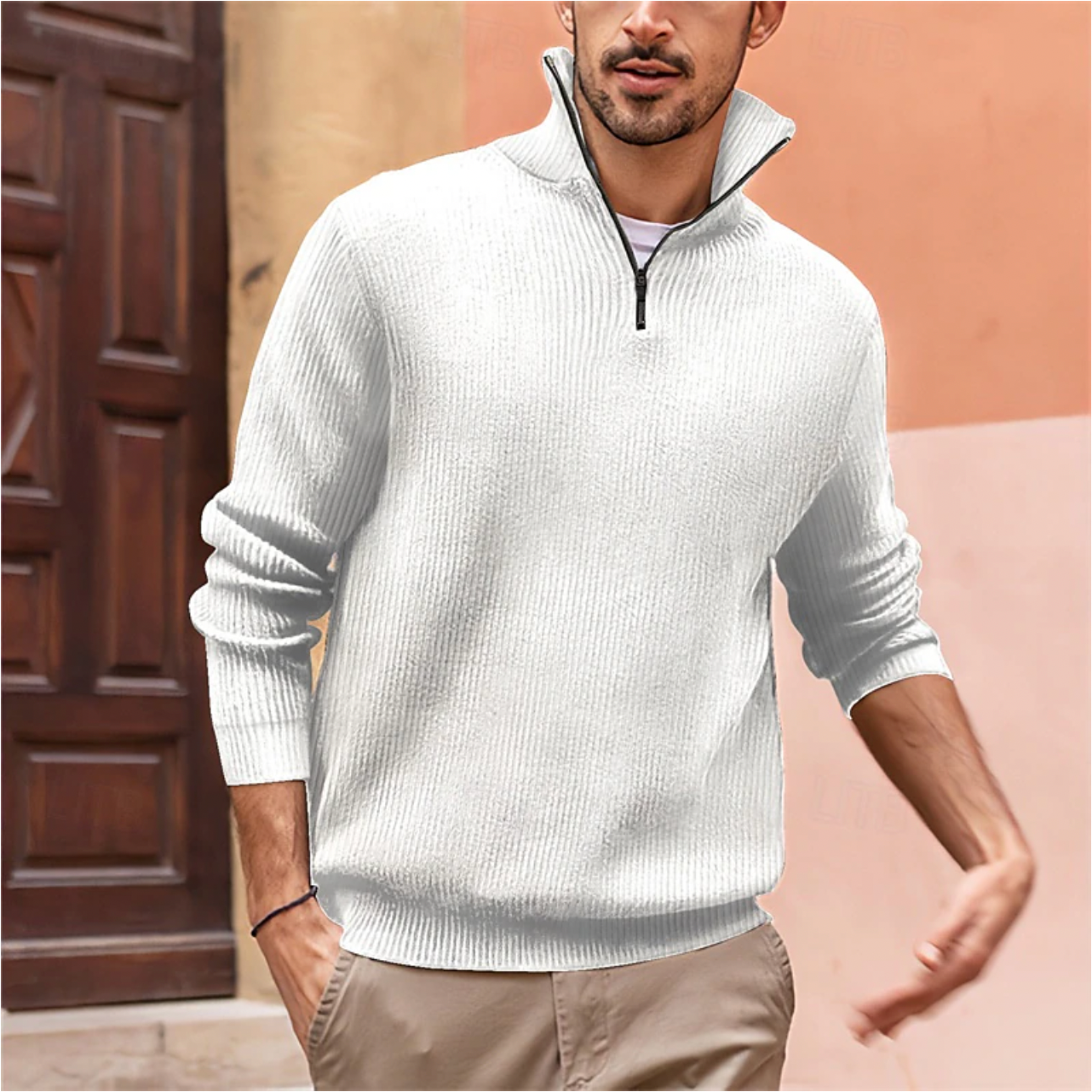 Albert - Stylish Quarter Zip Men's Sweater