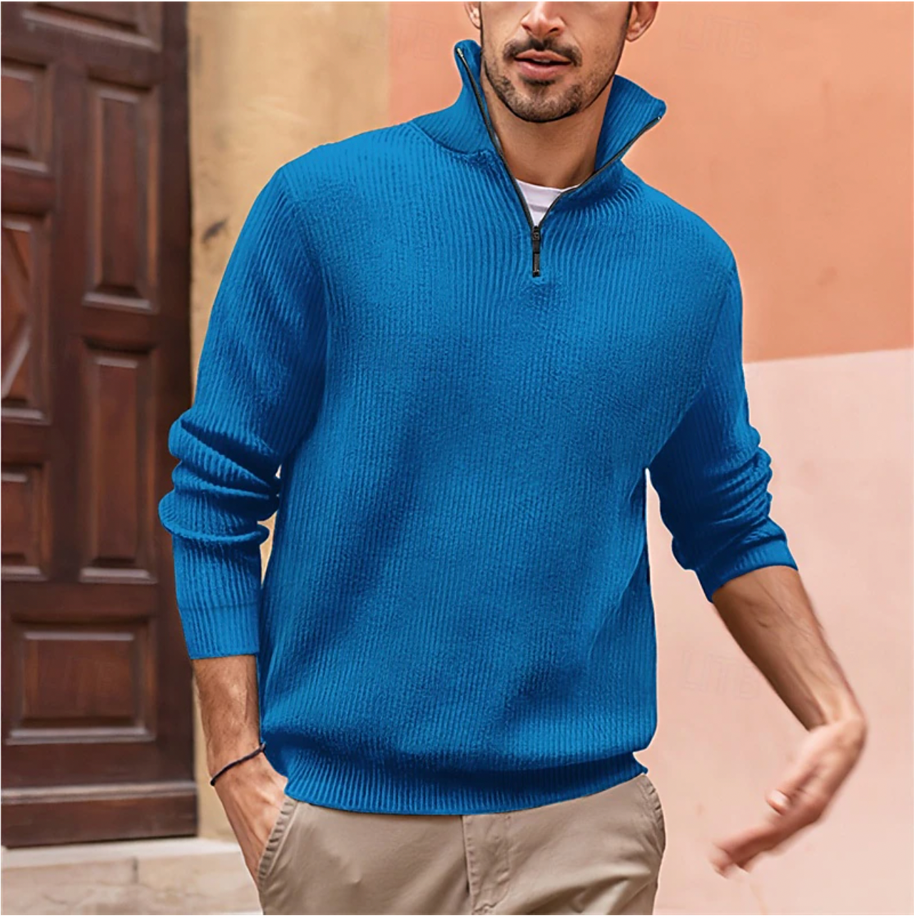 Albert - Stylish Quarter Zip Men's Sweater