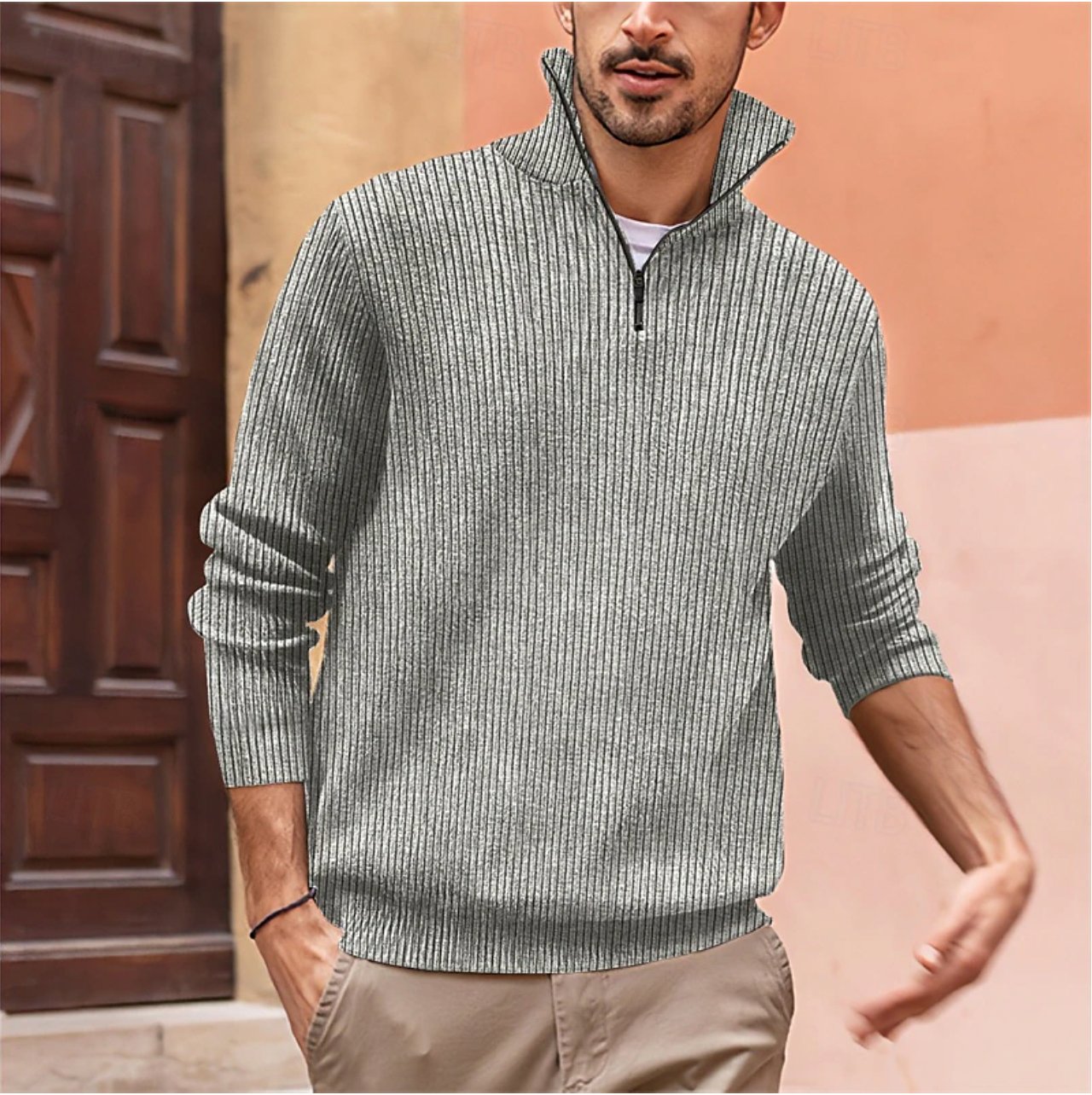 Albert - Stylish Quarter Zip Men's Sweater