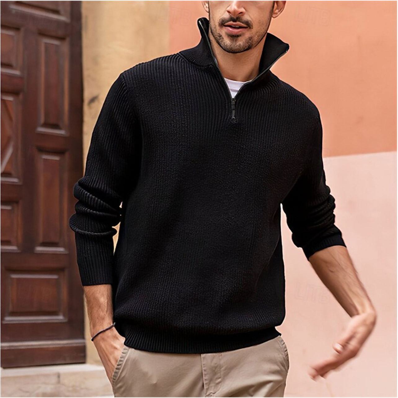 Albert - Stylish Quarter Zip Men's Sweater