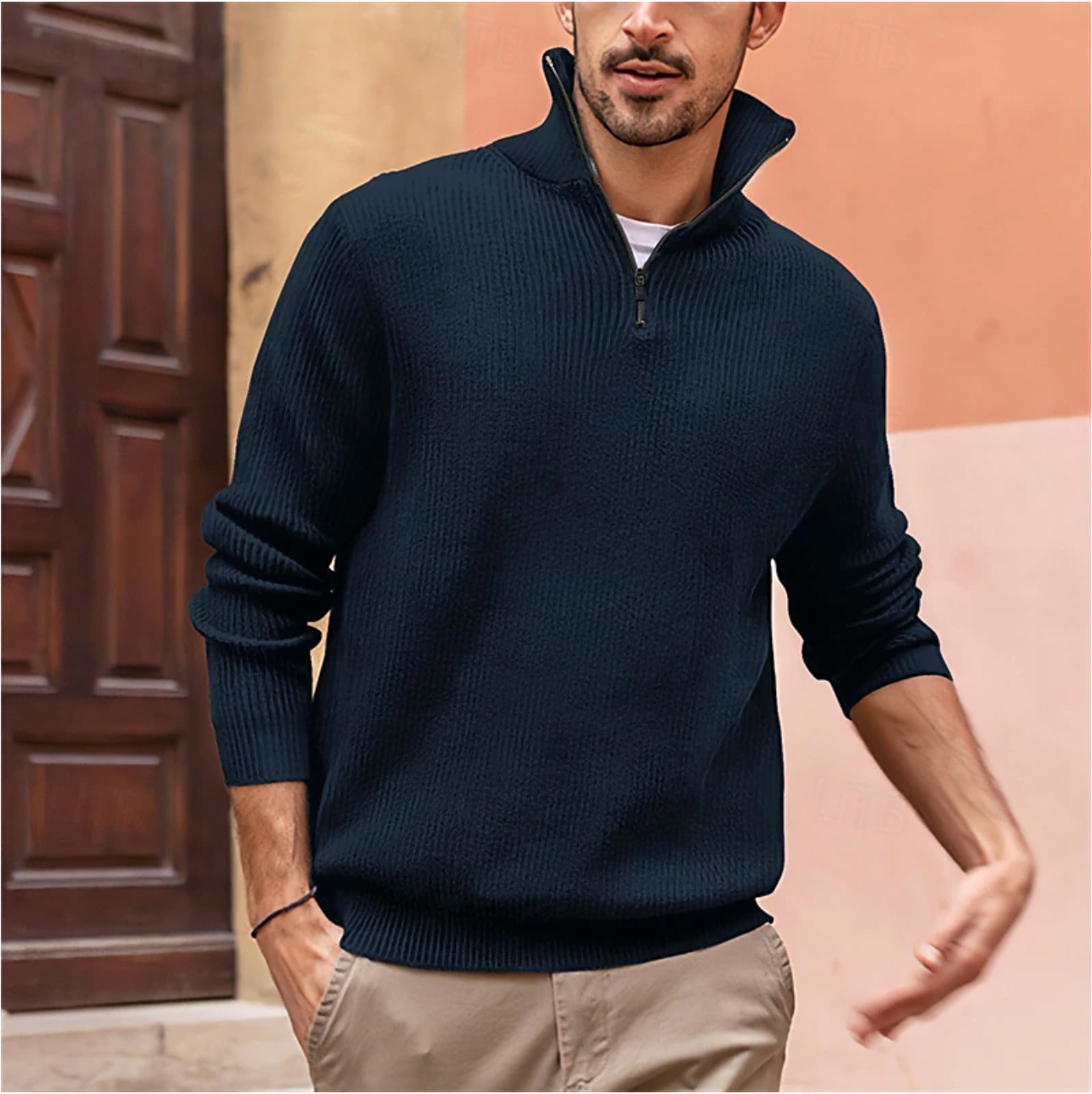 Albert - Stylish Quarter Zip Men's Sweater