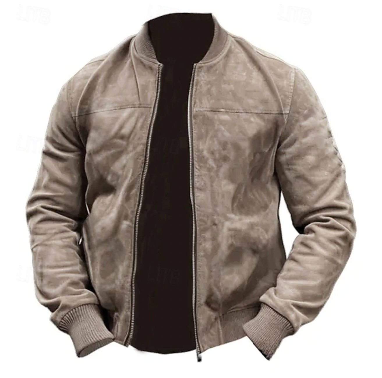 Men's Lightweight Suede Bomber Jacket