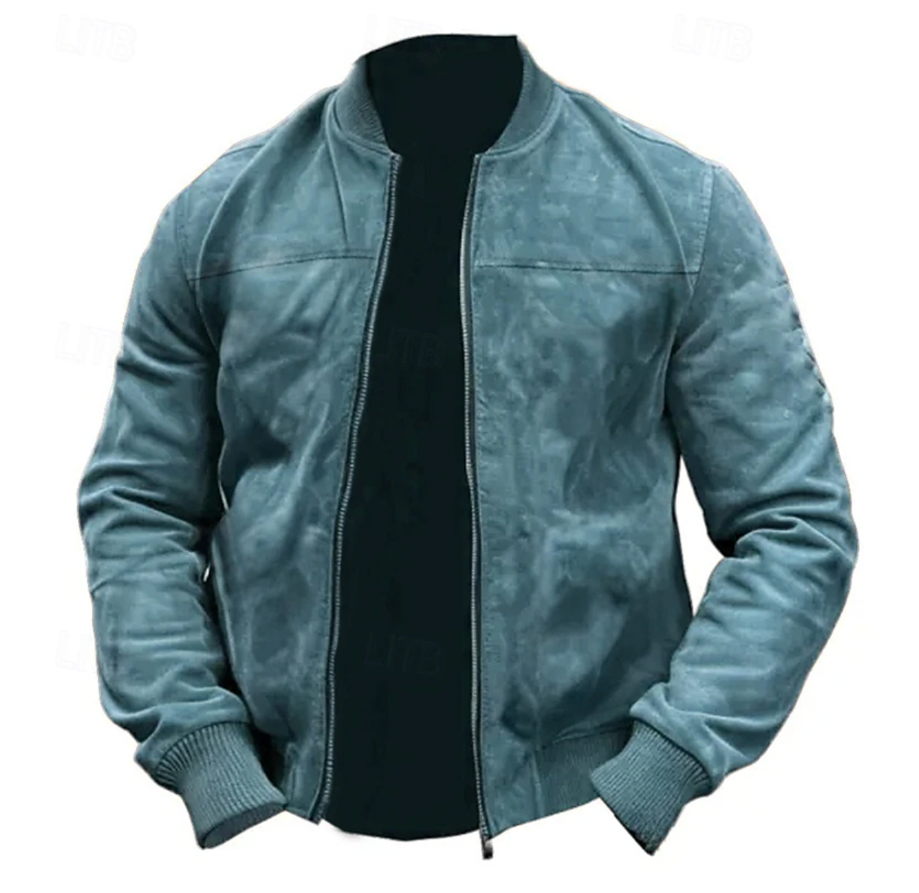 Men's Lightweight Suede Bomber Jacket