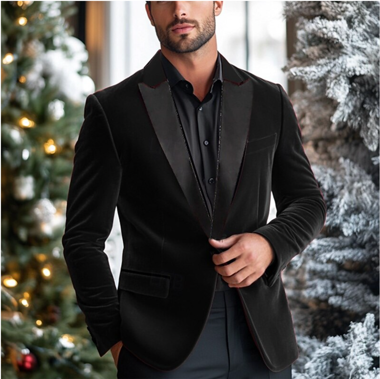 Velvet Men's Blazer – Unique for the Holidays