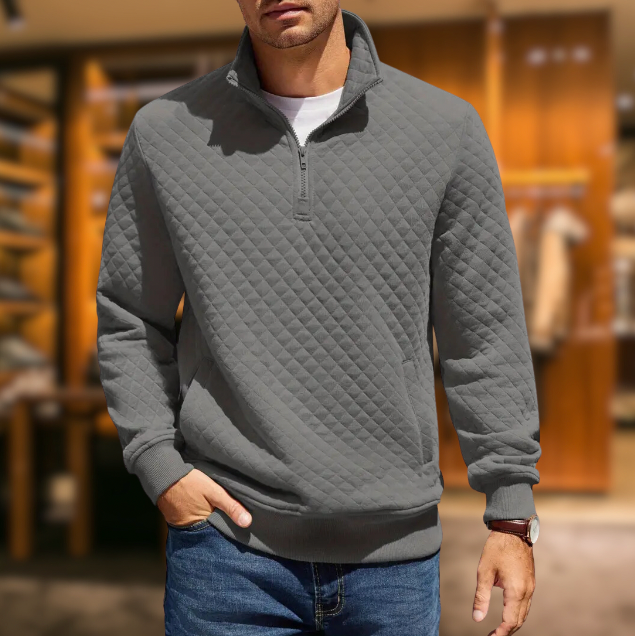 Arthur - Quarter Zip Sweater