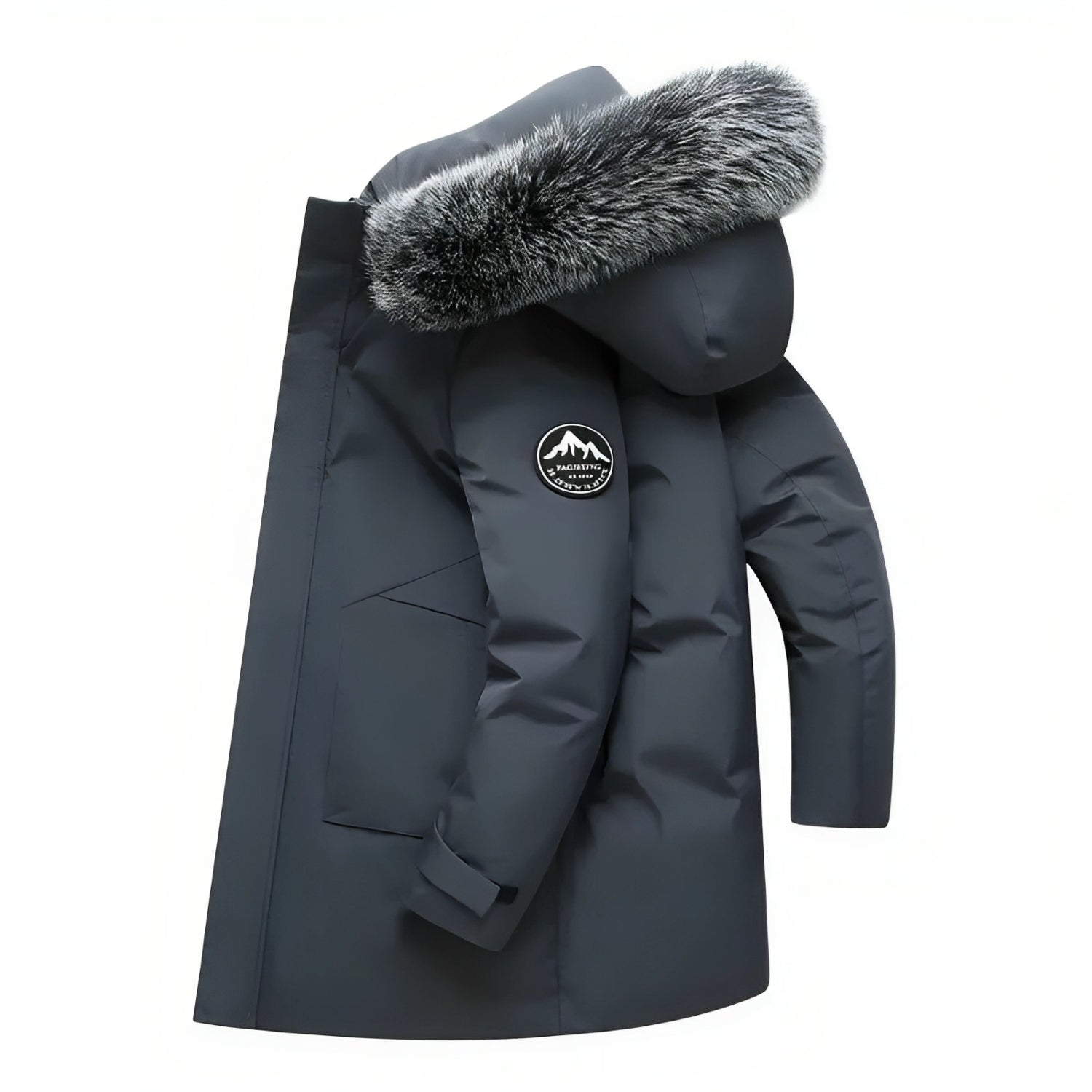 Gabriel - Winter Coat with Hood and Fur Collar