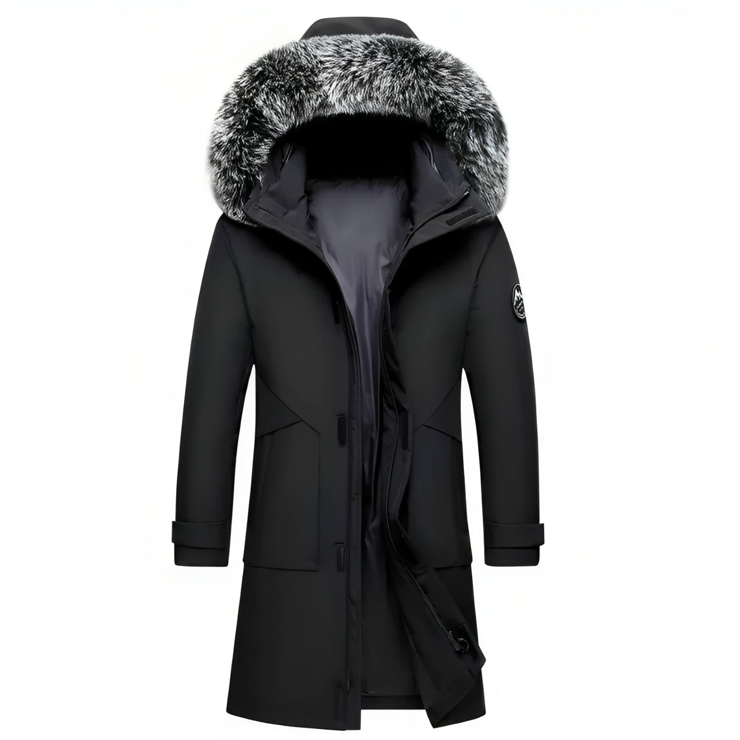 Gabriel - Winter Coat with Hood and Fur Collar