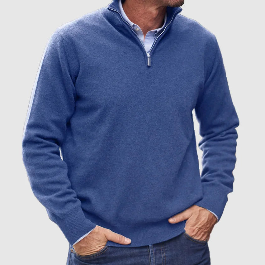 Frederico | Italian Cashmere Zip Sweater for Men