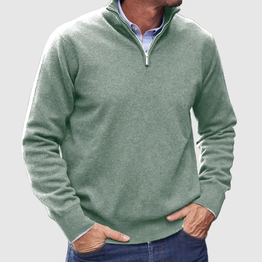 Frederico | Italian Cashmere Zip Sweater for Men