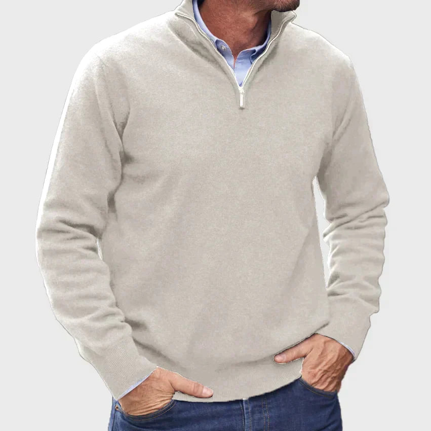 Frederico | Italian Cashmere Zip Sweater for Men