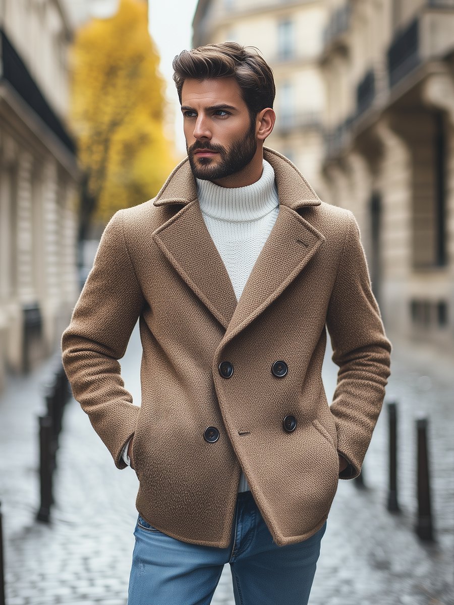 Men's Retro Wool Coat