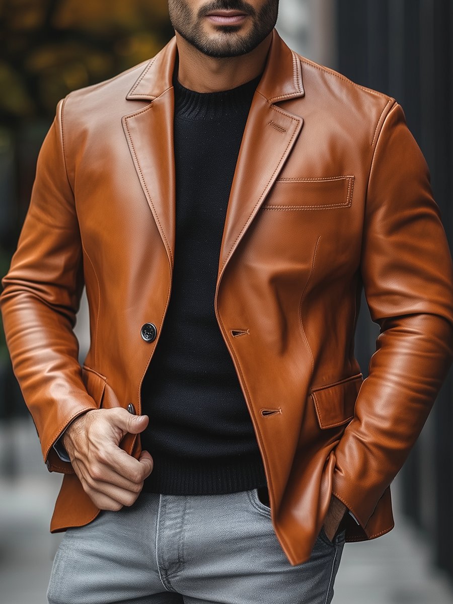 Anthony - Stylish Leather Men's Jacket