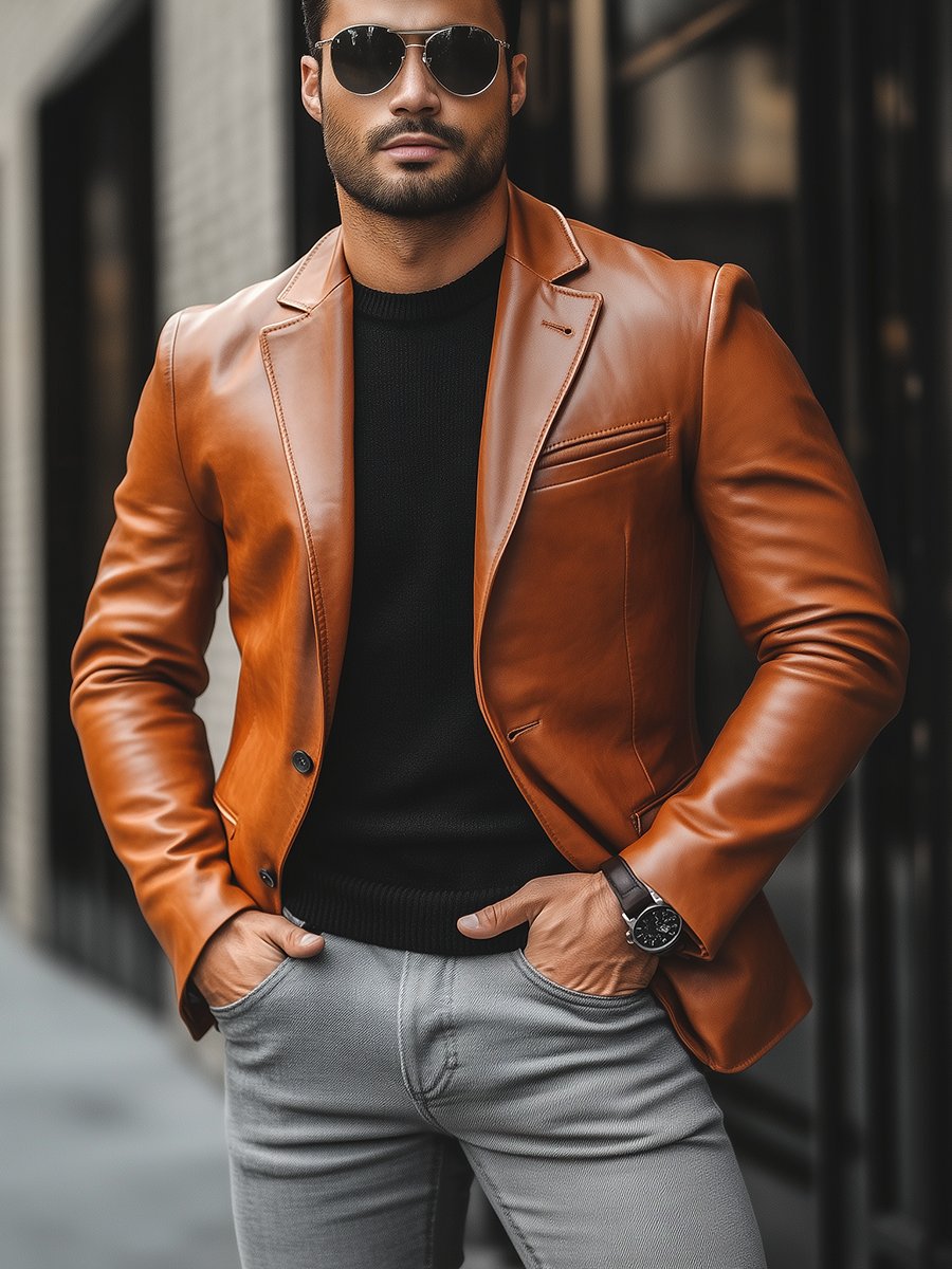 Anthony - Stylish Leather Men's Jacket