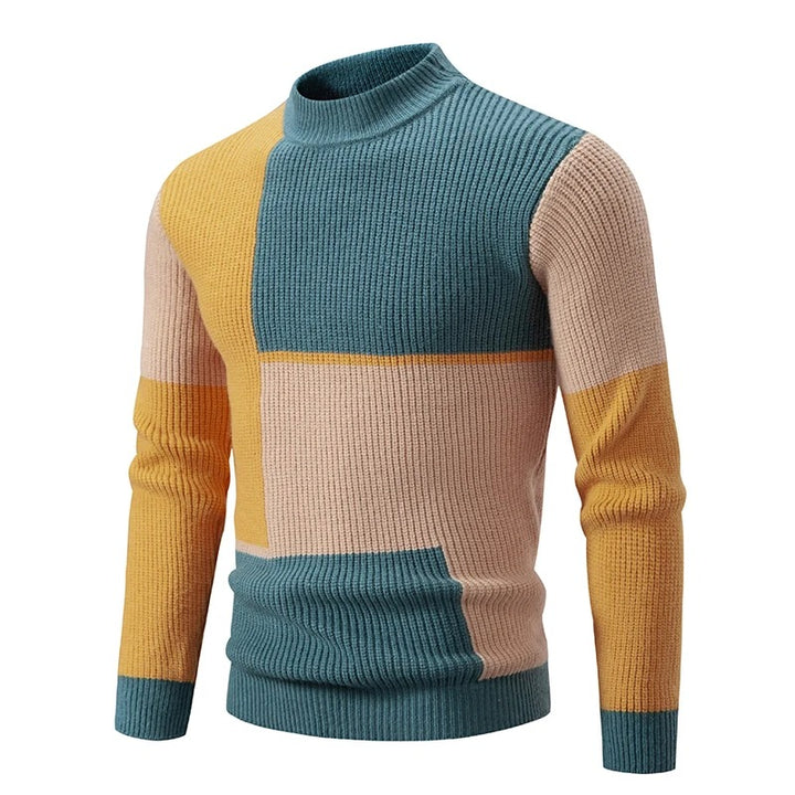 Carl - Knitted Jumper with Stand-Up Collar